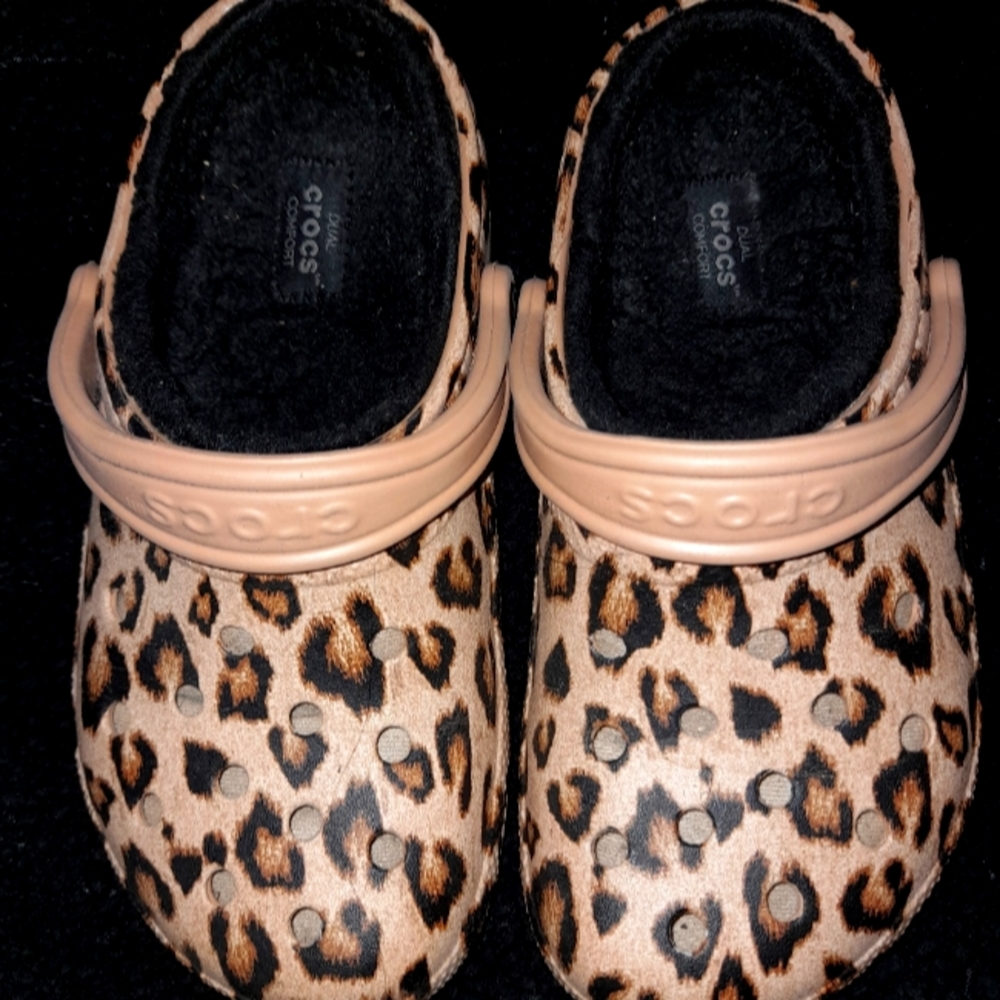 Leopard Print Crocs
